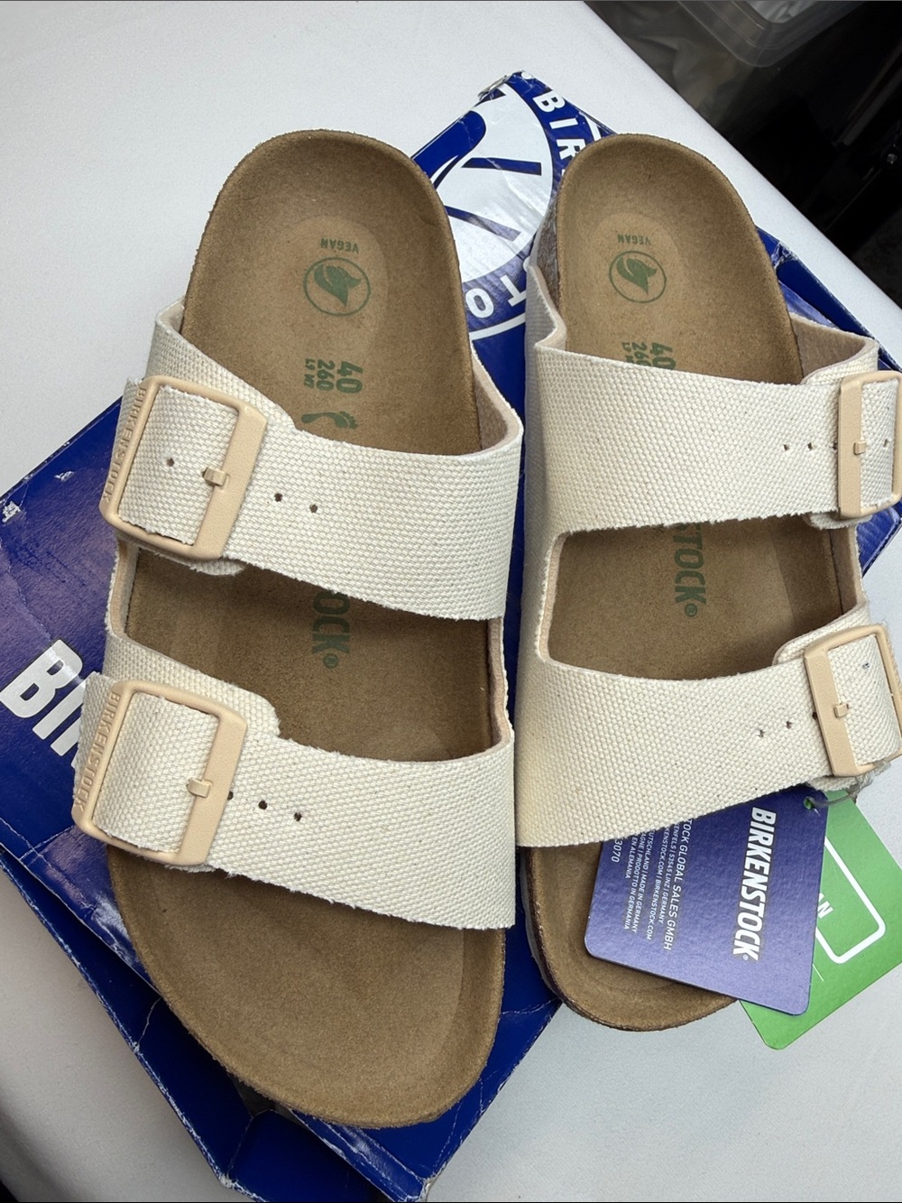 Birkenstock Arizona Vegan Textile Sandals Size 40 EU/10 US - Picture 6 of 8